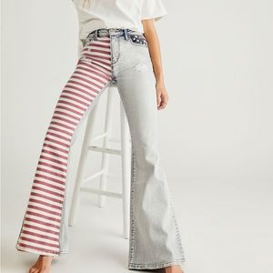 Free People Driftwood Farrah Flare jeans size 24 Short retail $158